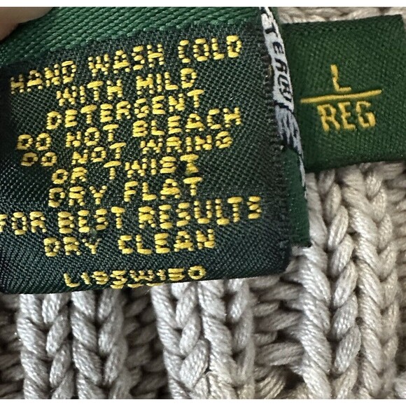 Cabela's Womens Large Silk Blend Cable Knit Pullover Sweater Knit Long Sleeve - Picture 5 of 6